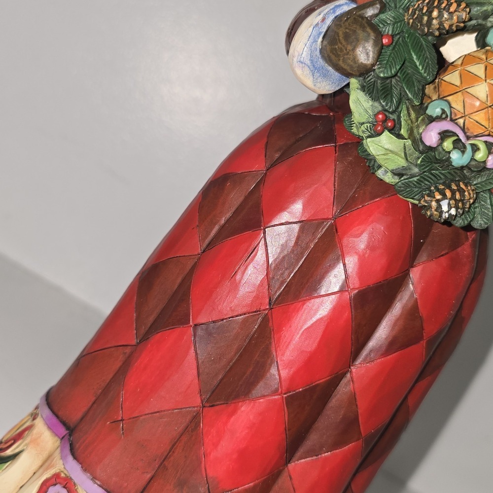 Jim Shore "A Holiday Welcome" Santa With Pineapple Figurine 4015134 Enesco W Box - Picture 5 of 8